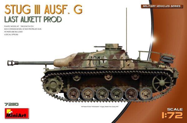 Збірна модель 1/72 САУ Stug ІІІ Ausf. G Last Alkett Виробництво MiniArt 72110 детальное изображение Бронетехника 1/72 Бронетехника