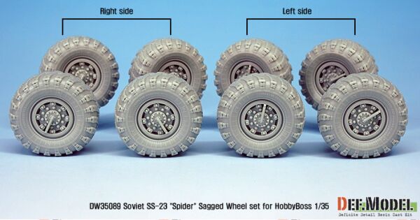 Soviet SS-23 &quot;Spider&quot; Sagged Wheel set (for HobbyBoss 1/35) детальное изображение Смоляные колёса Афтермаркет