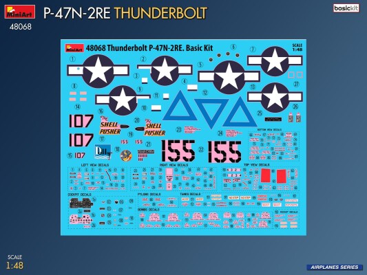 Збірна модель 1/48 Літак Republic P-47N-2RE Thunderbolt MiniArt 48068 детальное изображение Самолеты 1/48 Самолеты