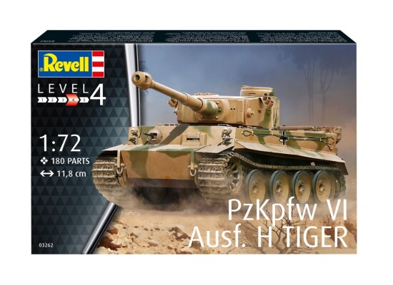 Scale model 1/72 German tank PzKpfw VI Ausf. H Tiger Revell 03262 детальное изображение Бронетехника 1/72 Бронетехника