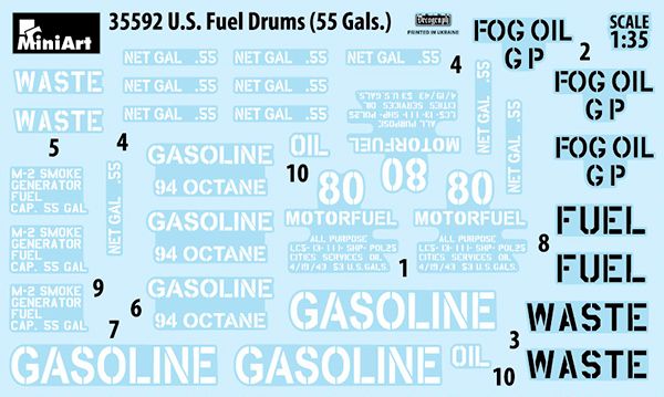 Американские бочки для топлива 50 Гал. детальное изображение Аксессуары 1/35 Диорамы