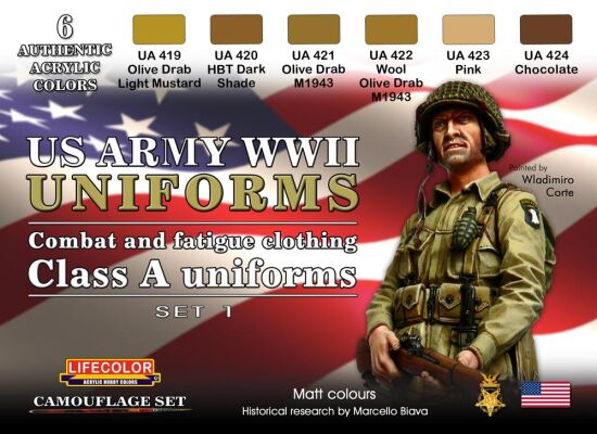 WWII US ARMY UNIFORMS COLOURS SET # 1 детальное изображение Наборы красок Краски