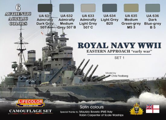 Royal Navy WWII Eastern approach &quot;early war&quot; - Set 1 детальное изображение Наборы красок Краски