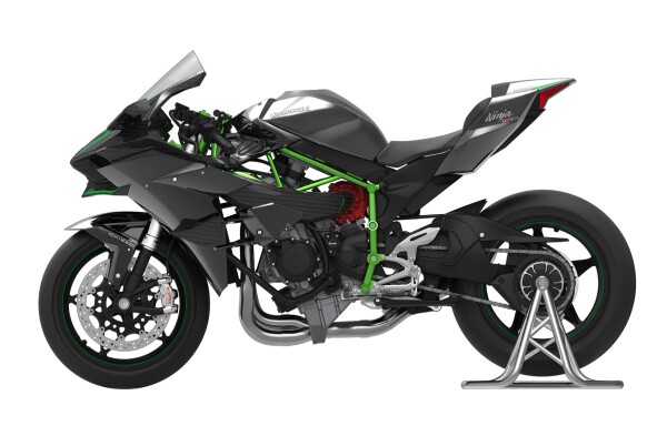 Збірна модель 1/9 Мотоцикл Kawasaki Ninja H2™R Meng MT-001 детальное изображение Мотоциклы Гражданская техника