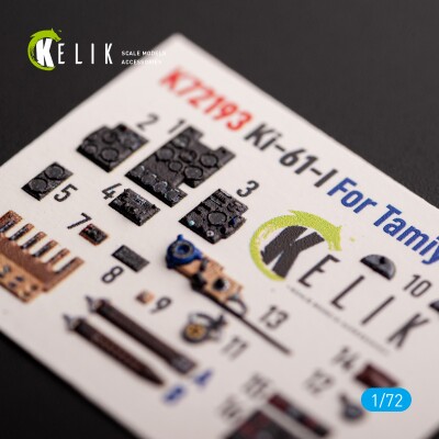 KI-61 3D interior decal for Tamiya kit 1/72 KELIK K72193 детальное изображение 3D Декали Афтермаркет