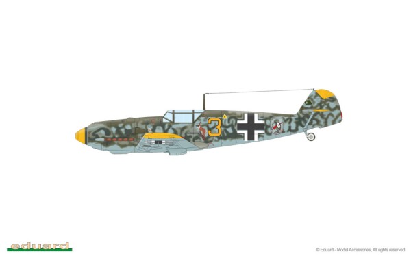 Збірна модель 1/72 Літак Messerschmitt Bf 109E-3 Eduard 7032 детальное изображение Самолеты 1/72 Самолеты