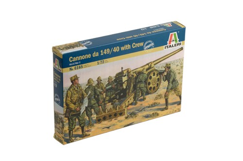 Сборная модель 1/72 Итальянская пушка Cannone da 149/40 с экипажем Италери 6165 детальное изображение Артиллерия 1/72 Артиллерия