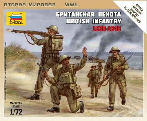 Британская пехота детальное изображение Фигуры 1/72 Фигуры