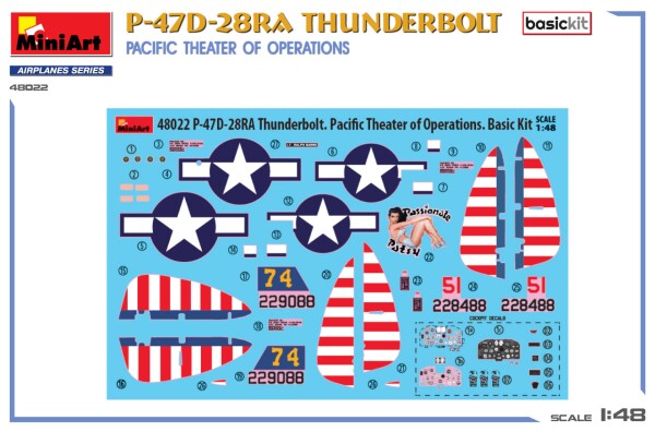Збірна модель 1/48 Літак Republic P-47D-28 RA Thunderbolt MiniArt 48022 детальное изображение Самолеты 1/48 Самолеты