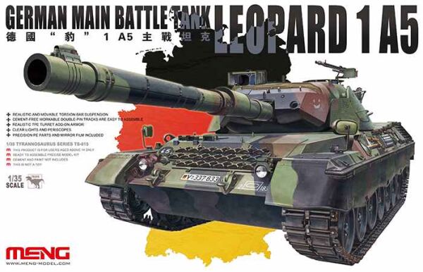 Сборная модель 1/35 Немецкий ОБТ Леопард 1 А5 Менг TS-015 детальное изображение Бронетехника 1/35 Бронетехника