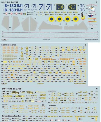 Збірна модель 1/48 Літак Su-27UB &quot;Flanker-C&quot; ВПС України обмежена серія - у цифровому камуфляжі Great Wall Hobby S4817 детальное изображение Самолеты 1/48 Самолеты