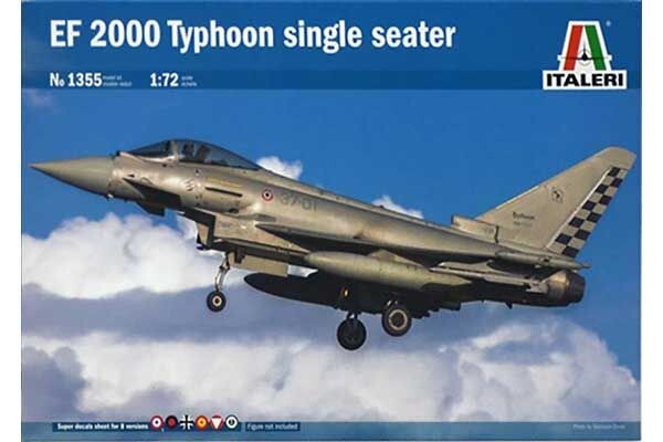 Scale model 1/72 Aircraft EF 2000 Typhoon (one seater) Italeri 1355 детальное изображение Самолеты 1/72 Самолеты