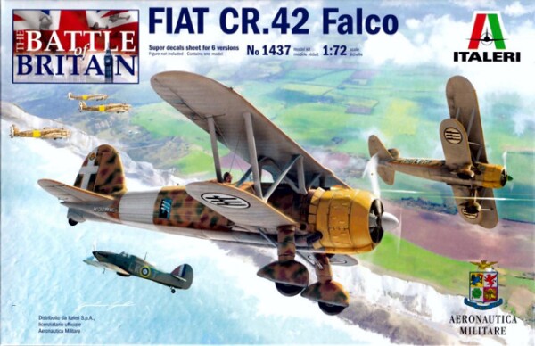 Cборная модель 1/72 Самолет FIAT CR.42 Falco Италери 1437 детальное изображение Самолеты 1/72 Самолеты