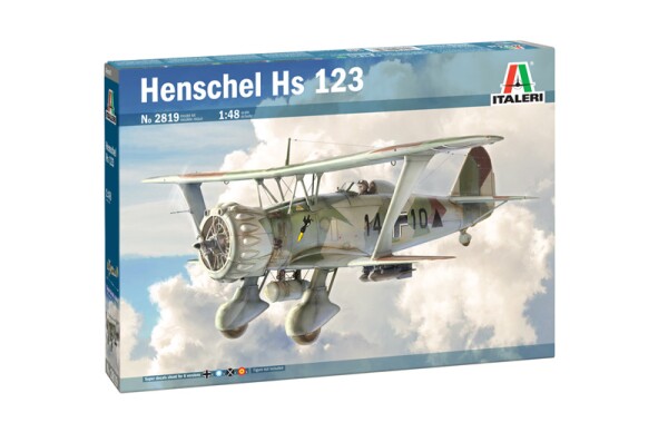 Збірна модель 1/48 Літак Henschel Hs 123 Italeri 2819 детальное изображение Самолеты 1/48 Самолеты