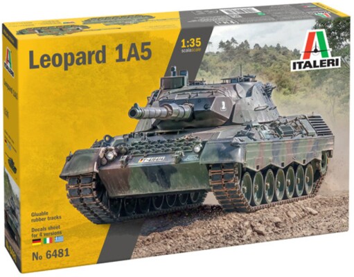 Збірна модель 1/35 Німецький танк Leopard 1 A5  Italeri 6481 детальное изображение Бронетехника 1/35 Бронетехника