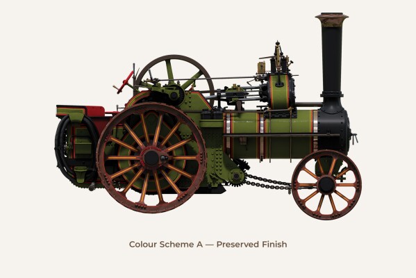 3D-печатная масштабная модель 1/16 1901 Burrell Compound Traction Engine ScaleX SX-16001 детальное изображение Гражданская техника 