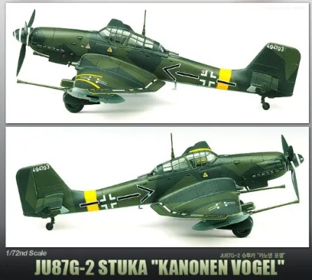 Збірна  модель 1/72 літак JU87G-2 STUKA &quot;KANONEN VOGEL&quot; Academy 12404 детальное изображение Самолеты 1/72 Самолеты