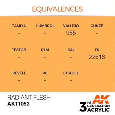 Acrylic paint RADIANT FLESH – STANDARD / TELESNYH RADIANT AK-interactive AK11053 детальное изображение General Color AK 3rd Generation
