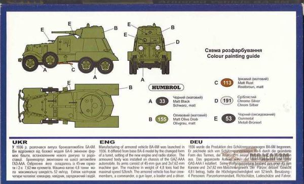 Armored Vehicle BA–6M детальное изображение Автомобили 1/72 Автомобили