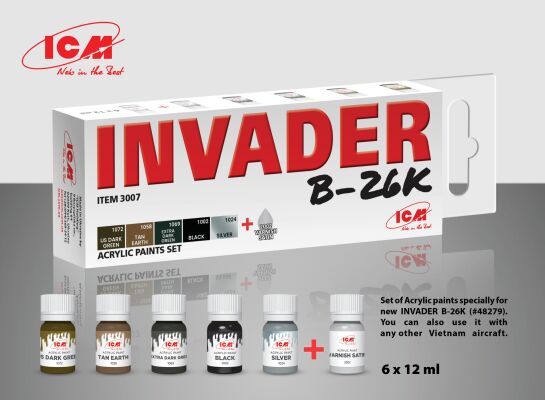 Set of acrylic paints for Invader B26K детальное изображение Наборы красок Краски