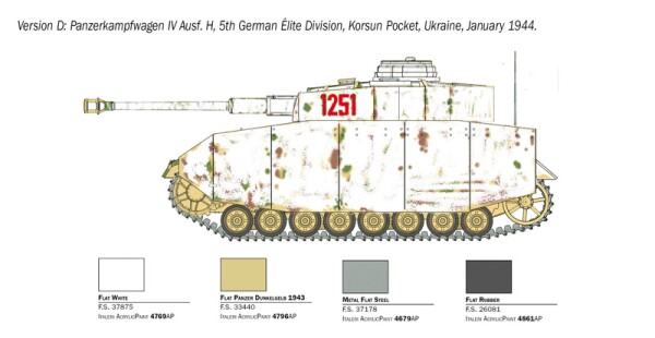 Збірна модель 1/35 Танк Pz. Kpfw. IV Ausf. H Italeri 6578 детальное изображение Бронетехника 1/35 Бронетехника