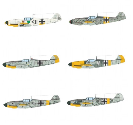 Сборная модель 1/72 Самолет Мессершмитт Bf 109F-2 Эдуард 70154 детальное изображение Самолеты 1/72 Самолеты