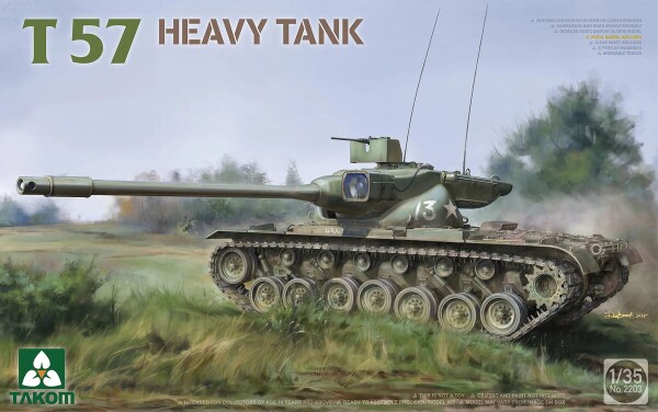 Scale model 1/35 Heavy American tank T57 Takom 2203 детальное изображение Бронетехника 1/35 Бронетехника