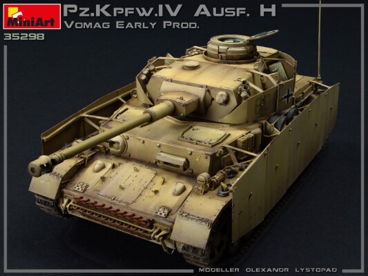 Збірна модель 1/35 Pz.Kpfw.IV Ausf. H Vomag виробництво Травень 1943 р. з інтер'єром Miniart 35298 детальное изображение Бронетехника 1/35 Бронетехника