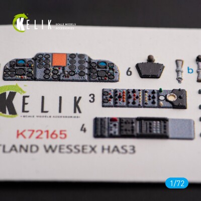 Westland Wessex HAS.3 3D декаль інтер'єр для комплекту Italeri 1/72 KELIK K72165 детальное изображение 3D Декали Афтермаркет