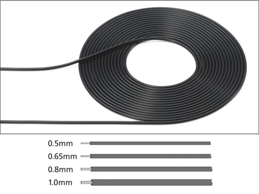 Модельний кабель 0.8мм (Cable 0.8mm OD Bla) Tamiya 12677 детальное изображение Наборы деталировки Афтермаркет