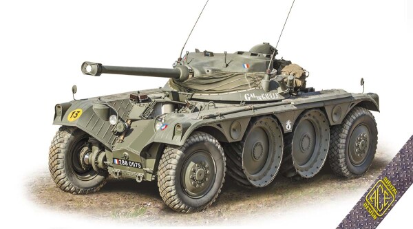 Сборная модель 1/72 Колесный танк EBR F1 09 mod.1951 с башней FL-11 ACE 72459 детальное изображение Бронетехника 1/72 Бронетехника