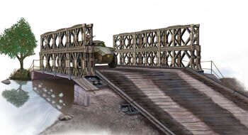 Збірна модель панельного моста Bailey Double-Double M1 детальное изображение Бронетехника 1/35 Бронетехника
