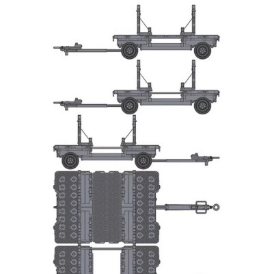 Збірна модель 1/48 Візок для завантаження зброї США Zimi Model ZM80160 детальное изображение Автомобили 1/48 Автомобили