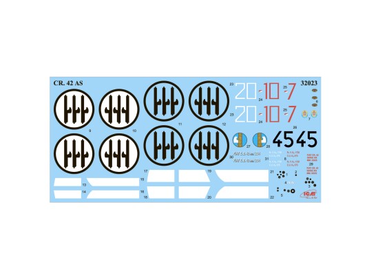 Збірна модель 1/32 Італійський літак CR. 42AS ICM 32023 детальное изображение Самолеты 1/32 Самолеты