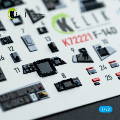 Grumman F-14 D Super Tomcat 3D декаль інтер'єр для комплекту Academy 1/72 KELIK K72221 детальное изображение 3D Декали Афтермаркет