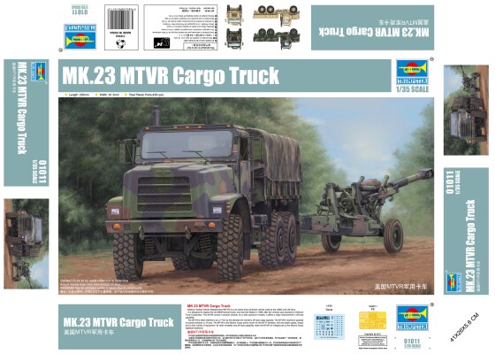 Scale model 1/35 American military truck MTVR Trumpeter 01011 детальное изображение Автомобили 1/35 Автомобили