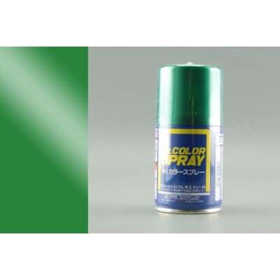 Аерозольна фарба Metallic Green / Зелений Металік Mr.Color Spray (100 ml) S77 детальное изображение Краска / грунт в аэрозоле Краски