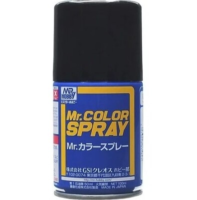 Spray paint Semi Gloss Black Mr.Color Spray (100 ml) S92 детальное изображение Краска / грунт в аэрозоле Краски