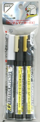 Gundam Marker EX Plated Silver &amp; Gold XGMS100 детальное изображение Вспомогательные продукты Модельная химия