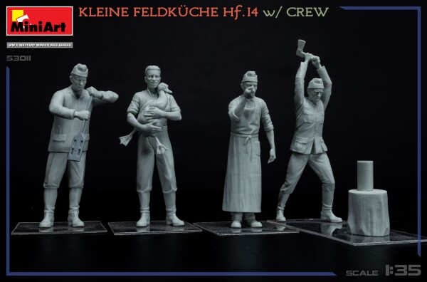 Сборная модель 1/35 Небольшая полевая кухня Hf. 14 с экипажем MiniArt 53011 детальное изображение Фигуры 1/35 Фигуры