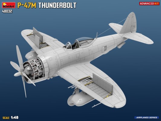 Сборная модель 1/48 Самолет Republic P-47 M Thunderbolt MiniArt 48032 детальное изображение Самолеты 1/48 Самолеты