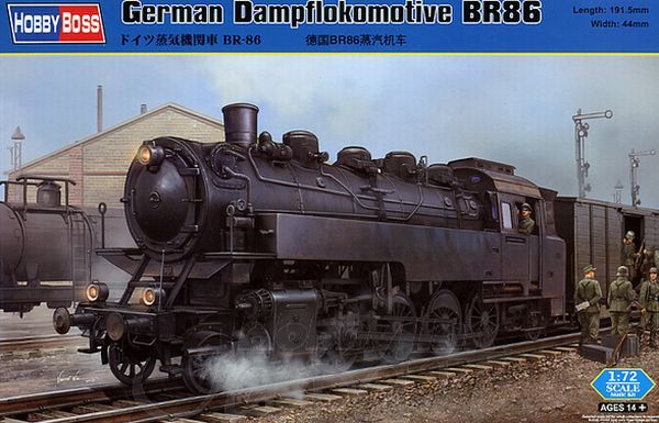 Збірна модель німецького Dampflokomotive BR86 детальное изображение Железная дорога 1/72 Железная дорога