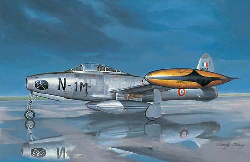 Сборная модель американского самолета F-84G Thunderjet детальное изображение Самолеты 1/32 Самолеты