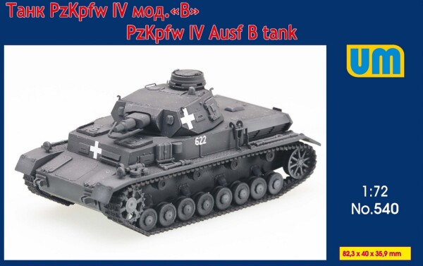 Збірна модель 1/72 Танк Pz.Kpfw.IV Ausf.B Unimodels 540 детальное изображение Бронетехника 1/72 Бронетехника