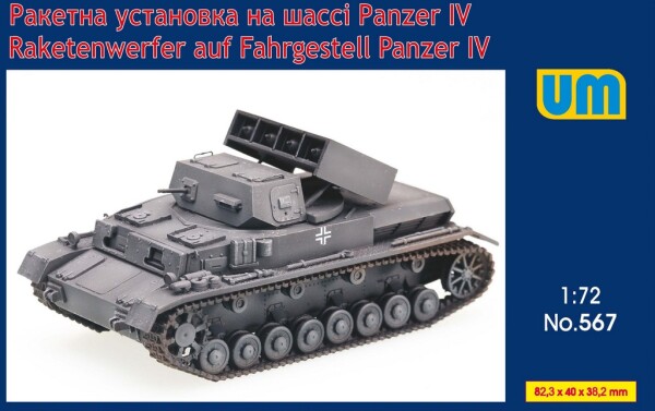 Сборная модель 1/72 Ракетная установка на шасси Pz.Kpfw. IV Юнимоделс 567 детальное изображение Артиллерия 1/72 Артиллерия