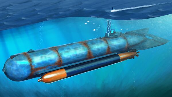 Сборная модель подводной лодки German Molch Midget Submarine детальное изображение Подводный флот Флот