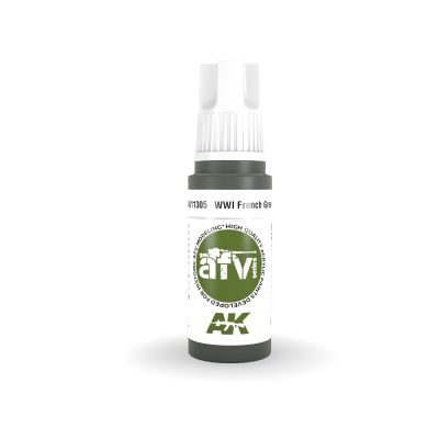 Acrylic paint WWI FRENCH GREEN 1 – AFV AK-interactive AK11305 детальное изображение AFV Series AK 3rd Generation