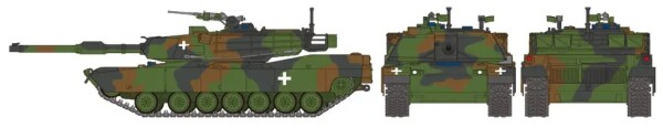 Scale model 1/35 tank &quot;Abrams&quot; Ukraine M1A1 Tamiya 25216 детальное изображение Бронетехника 1/35 Бронетехника