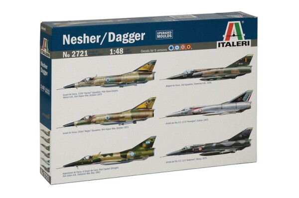 Збірна модель 1/48 Літак IDF Nesher / Dagger Italeri 2721 детальное изображение Самолеты 1/48 Самолеты