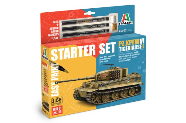 Збірна модель 1/56 Pz. kpfw. VI Tiger I Ausf.E - Стартовий набір - просте фарбування Italeri 75002 детальное изображение Бронетехника 1/56 Бронетехника